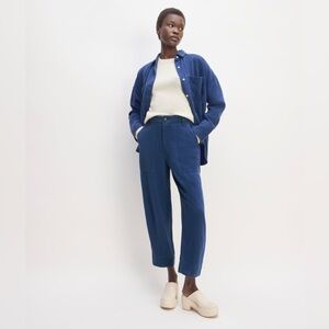 Everlane Tencel Way-High Utility Pant in Bellwether Blue